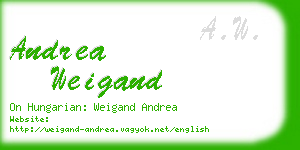 andrea weigand business card